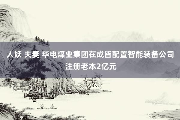 人妖 夫妻 华电煤业集团在成皆配置智能装备公司 注册老本2亿元