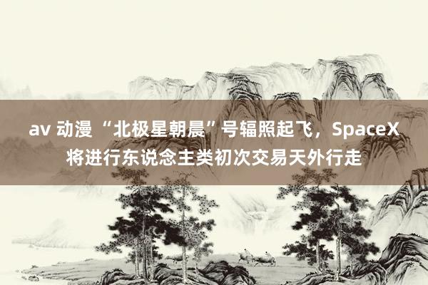 av 动漫 “北极星朝晨”号辐照起飞，SpaceX将进行东说念主类初次交易天外行走