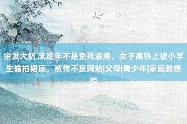 金发大奶 未成年不是免死金牌，女子高铁上被小学生偷拍裙底，被传不良网站|父母|青少年|家庭教授