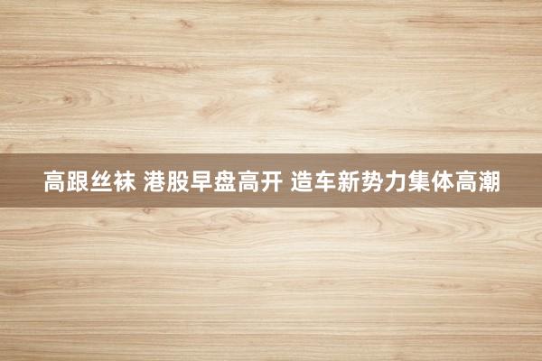 高跟丝袜 港股早盘高开 造车新势力集体高潮